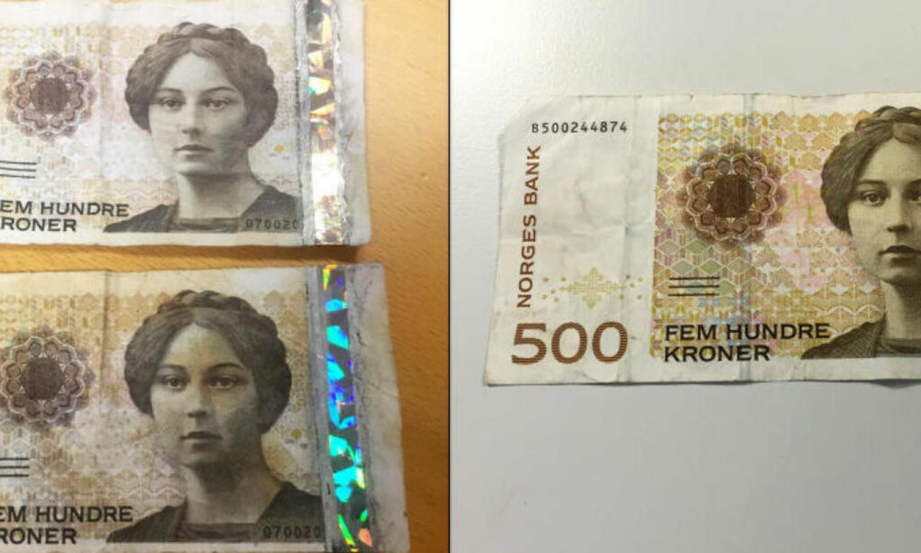 Bare én av disse 500-sedlene er ekte
