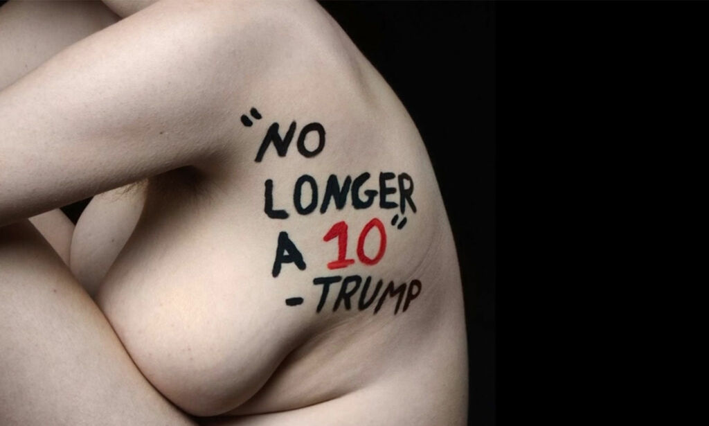 18-åring fikk venner til å kle seg nakne for å vise avsky mot Trump