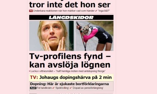 Falske svenske nyheter om Therese Johaug