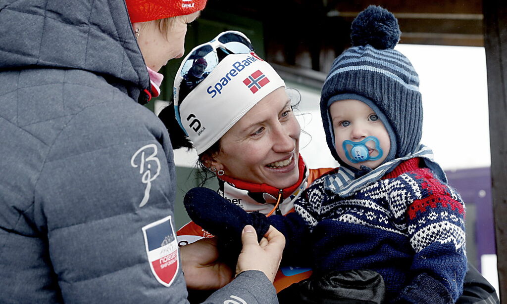 Lygna 20170204: NM på ski. Skiathlon . Marit Bjørgen og Marius . Foto: Bjørn Langsem / Dagbladet