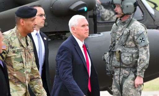 Mike Pence med overraskende besøk til den nordkoreanske grensa