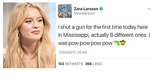 Zara Larsson beklaget Twitter-melding etter Facebook-drap: - Herregud