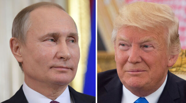 FILE PHOTO: Russian President Vladimir Putin attends a news conference at the Kremlin in Moscow, Russia, on January 17, 2017 and U.S. President Donald Trump seen at a reception ceremony in Riyadh, Saudi Arabia, on May 20, 2017, as seen in this combination photo. Sputnik/Alexei Druzhinin/Kremlin via REUTERS and Bandar Algaloud/Courtesy of Saudi Royal Court/Handout/File photos via REUTERS ATTENTION EDITORS - THESE PICTURES WERE PROVIDED BY A THIRD PARTY