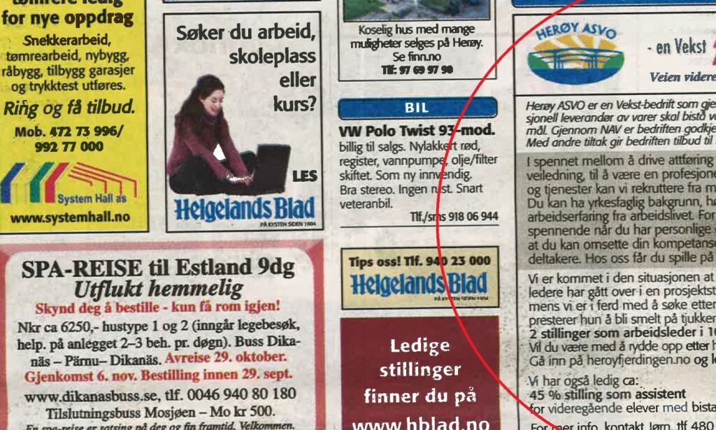 Legger seg flat etter denne stillingsannonsen: «smelt på tjukken»