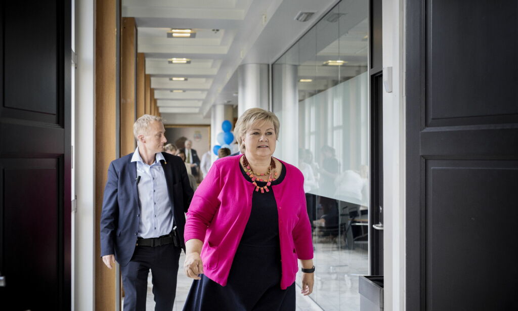 Erna åpner for regjering med Venstre og Frp - kan holde KrF utenfor