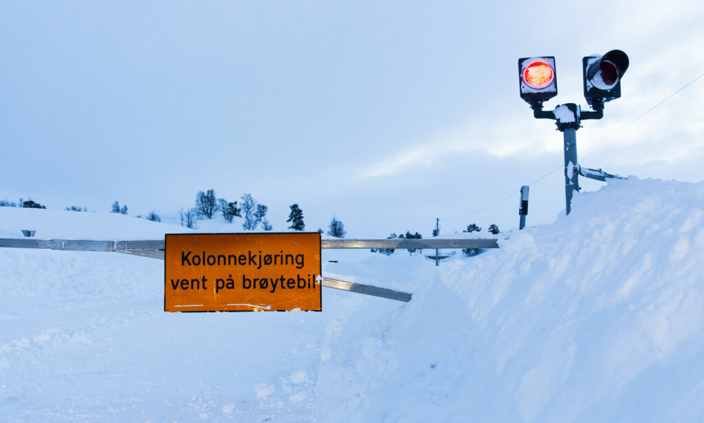 Kolonnekjøring og stengte fjelloverganger i Sør-Norge