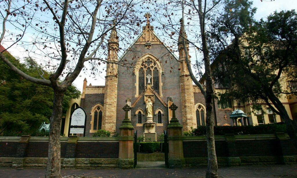 A view of the Mary MacKillop Catholic church in North Sydney June 18, 2006. Local media have speculated for the past week that Australian actor Nicole Kidman will marry her fiancee, country singer Keith Urban, at the church on Sunday, June 25, 2006.
REUTERS/Tim Wimborne (AUSTRALIA)