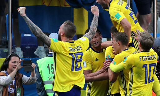 Svensk VM-jubel. Ropte på straffe og ble hørt av VAR