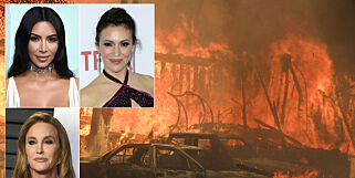 Hollywood-stjerner må flykte fra flammeinferno