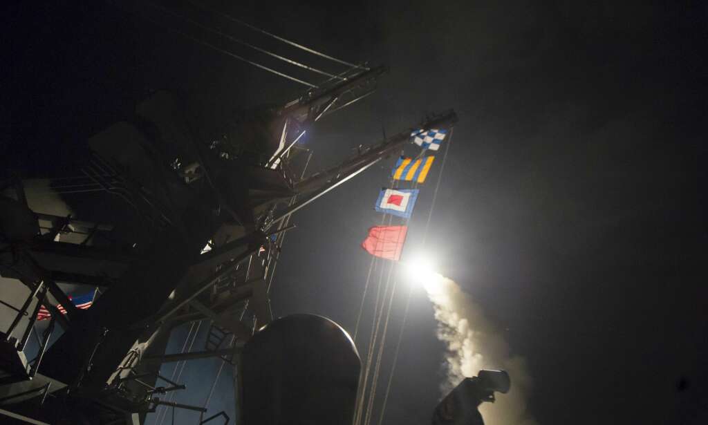 USA har skutt 59 missiler mot syrisk militærflybase